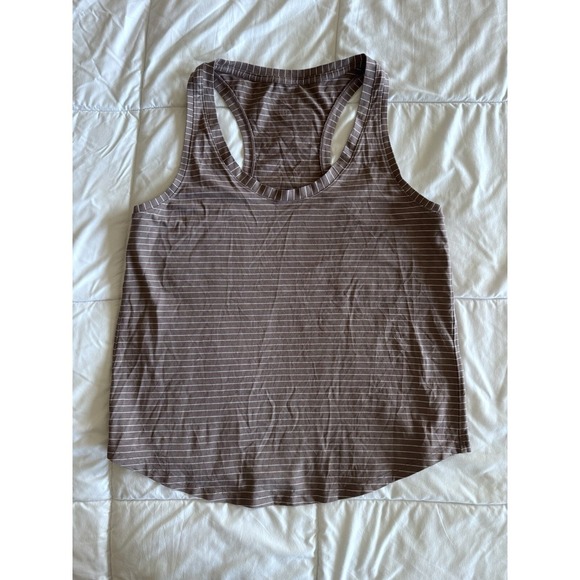 Lululemon Racerback Tank Top Size 6 Stripped, Light Weight, Excellent Condition - Picture 1 of 10